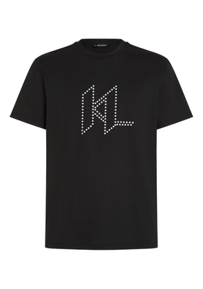 Karl Lagerfeld DNA studded-monogram T-shirt - Black
