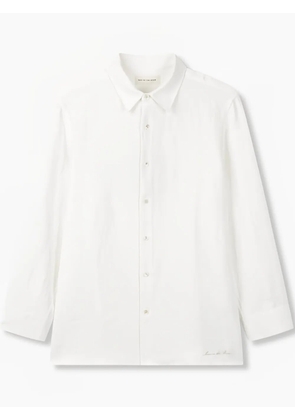 Man On The Boon. embroidered-logo shirt - White