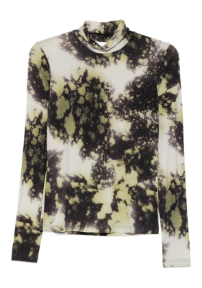 Christian Wijnants Tugal printed roll-neck top - Green