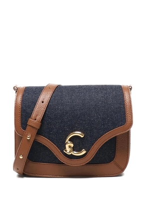 Coccinelle denim leather shoulder bag - Blue