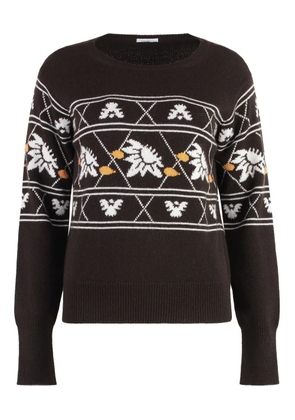 Malo intarsia-knit sweatshirt - Brown