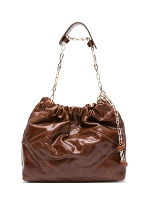Ba&Sh June chain-strap leather tote bag - Brown