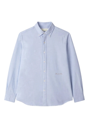Man On The Boon. logo-embroidered shirt - Blue