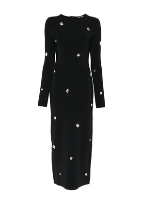 David Koma crystal-embellished midi dress - Black