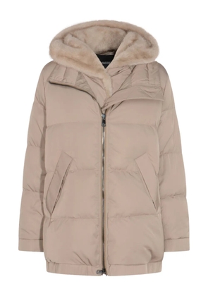 LOU ANDREA hooded coat - Neutrals
