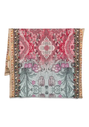 Pierre-Louis Mascia patterned shawl scarf - Blue