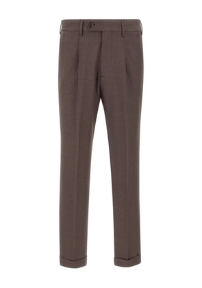 DEVORE pleated-front trousers - Brown