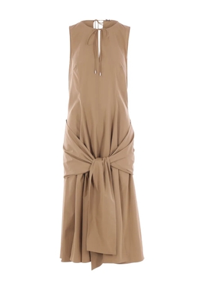 LOEWE tie-detail sleeveless day dress - Neutrals