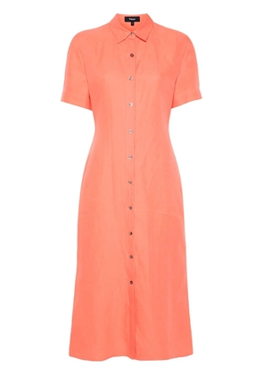 Theory linen midi dress - Orange
