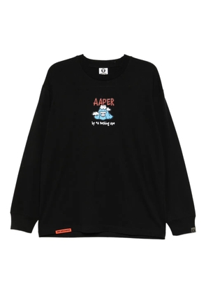 AAPE BY *A BATHING APE® screen-printed T-shirt - Black