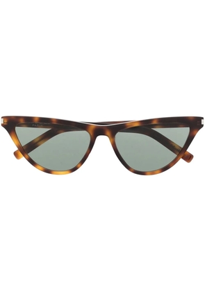 Saint Laurent Eyewear tortoiseshell-effect sunglasses - Brown