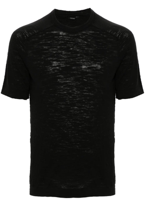 Transit slub-texture T-shirt - Black