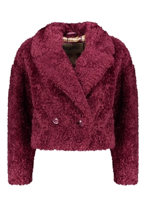 Herno faux-fur cropped jacket - Pink