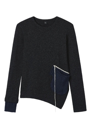 Y's asymmetric pocket-detail sweater - Grey