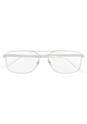 Gucci Eyewear double-bridge pilot-frame glasses - Silver