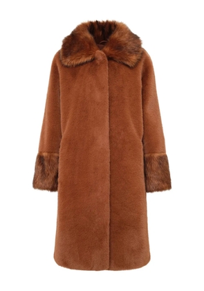 Unreal Fur Timeless faux-fur-trim coat - Brown