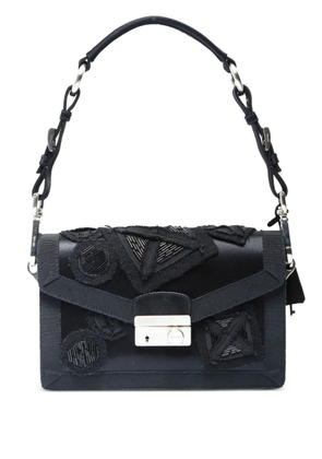 Prada Pre-Owned 2000-2010 satin bead-embroidered shoulder bag - Black