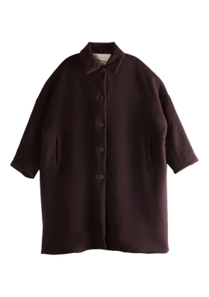 Casey Casey Big Blobby button-fastening cashmere coat - Red