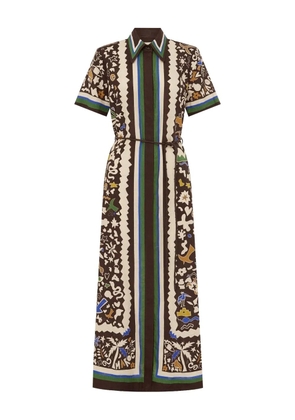 ALEMAIS printed shirt dress - Brown