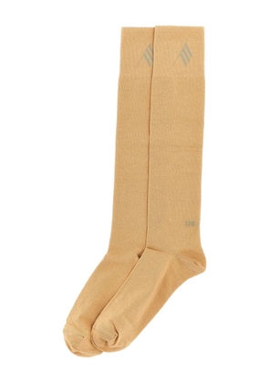 The Attico jacquard logo socks - Neutrals