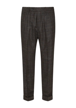 GTA Pantalone checked cuffed pants - Brown
