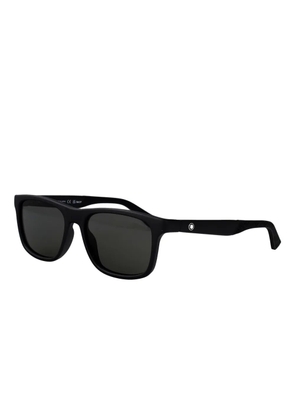 Montblanc rectangle logo sunglasses - Black