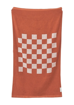 Sunnylife checkerboard towel - Orange