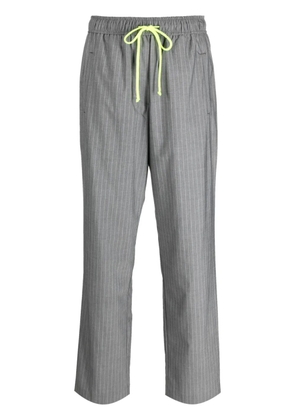 Essentiel Antwerp pinstripe-pattern drawstring-waist trousers - Grey