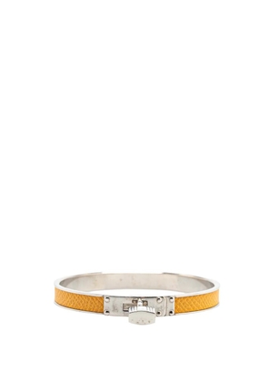 Hermès Pre-Owned 1990-2015 Leather Kelly Cadena Lock Bangle Bracelet costume bracelet - Yellow
