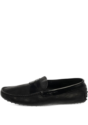 Tod's Vintage pre-owned textured-leather loafers - Black