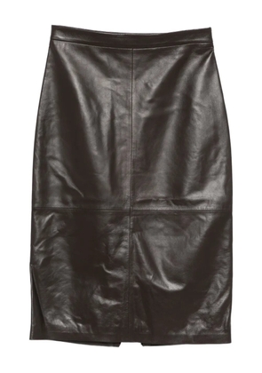 Antonelli panelled leather skirt - Brown