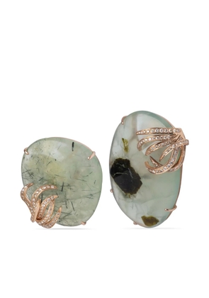 Gaelle Khouri 18kt rose gold Soleil Vert diamond earrings - Pink