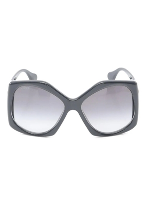 Gucci Pre-Owned 2020s geometric-frame sunglasses - Black
