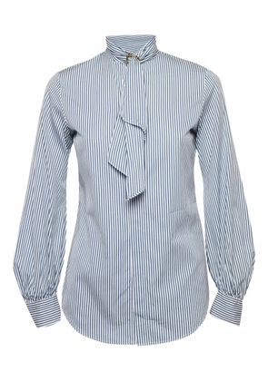 Polo Ralph Lauren Vintage stripes necktie blouse - Blue