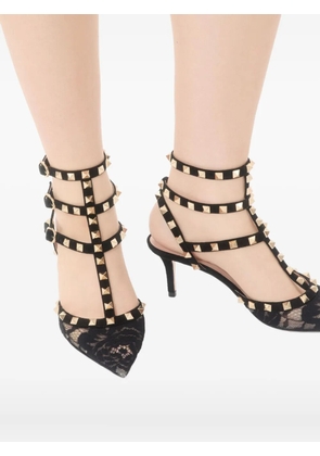 Valentino Garavani 65mm Rockstud lace stud pumps - Black