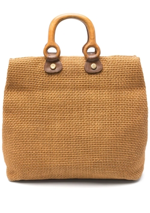Ferragamo Pre-Owned 1970s raffia tote bag - Brown