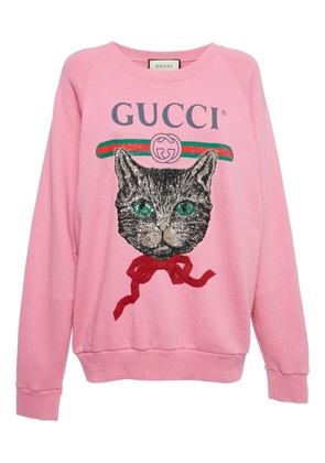 Gucci Pre-Owned cat-print sweatshirt - Pink