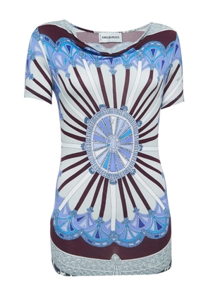 PUCCI Pre-Owned geometric-print T-shirt - Blue