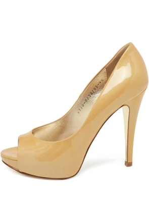 Gina pre-owned 115mm leather pumps - Gold