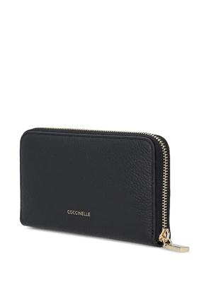 Coccinelle logo-plaque wallet - Black