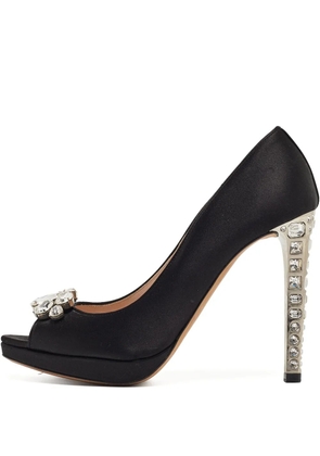 Miu Miu Pre-Owned 120mm crystal-embellished satin pumps - Black
