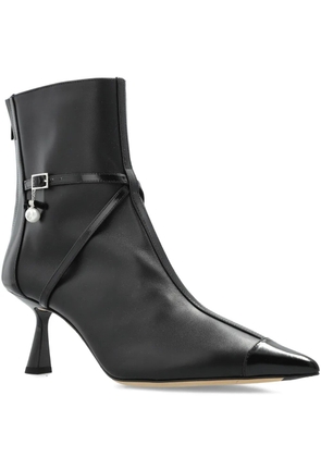 Jimmy Choo 70mm pearl-embellished pointed-toe boots - Black