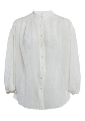 ZIMMERMANN plissé-effect button-up shirt - White