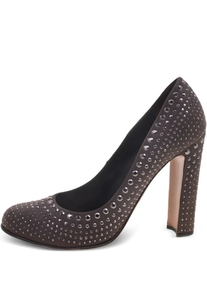 Prada Pre-Owned 115mm studded pumps - Grey