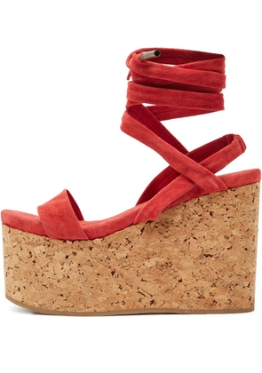 Isabel Marant Vintage pre-owned 120mm wedge sandals - Red
