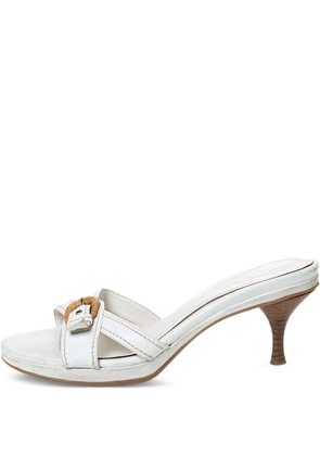 Sergio Rossi Vintage Pre-Owned 70mm leather heeled sandals - White