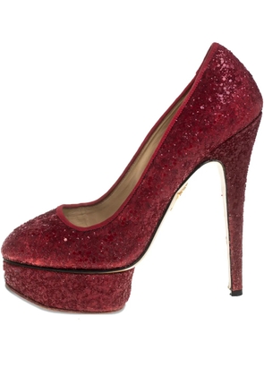 Charlotte Olympia 145mm pre-owned Priscilla pumps - Red