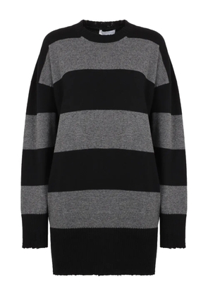 Stella McCartney striped ribbed knit dress - Black