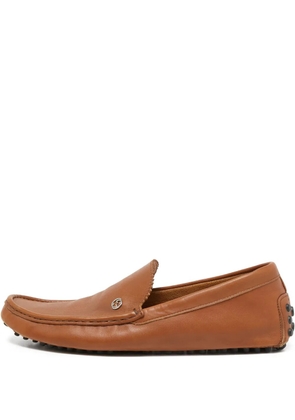 Gucci Pre-Owned leather loafers - Brown