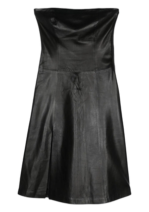 Versace Pre-Owned 2000s leather dress - Black